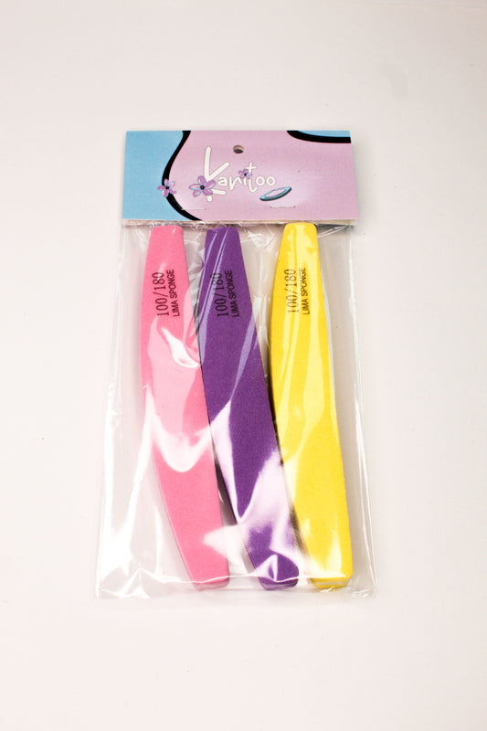 Paquete 3 pzas. Limas Sponge para manicura y pedicura